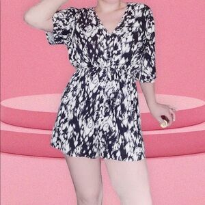 Black and white romper